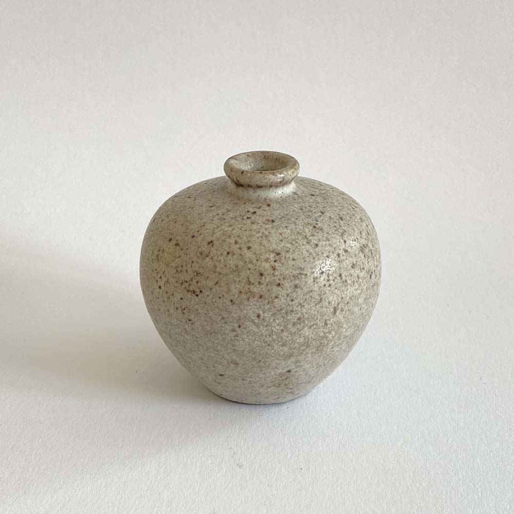 Walter GEBAUER (* 1907, † 1989) - Vase miniature avec émail à la œuf d'oiseau - poterie d'atelier – Image 2