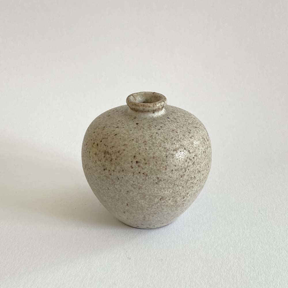 Walter GEBAUER (* 1907, † 1989) - Vase miniature avec émail à la œuf d'oiseau - poterie d'atelier – Image 3