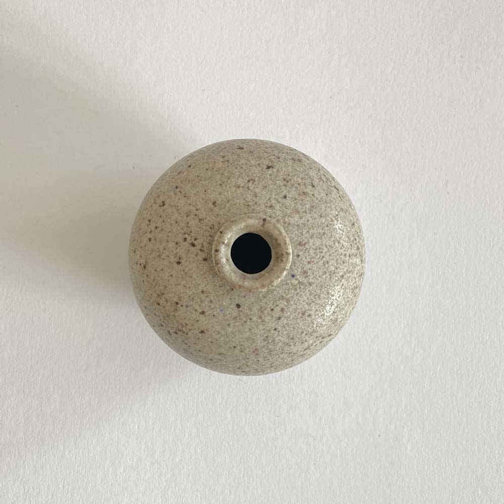 Walter GEBAUER (* 1907, † 1989) - Vase miniature avec émail à la œuf d'oiseau - poterie d'atelier – Image 4
