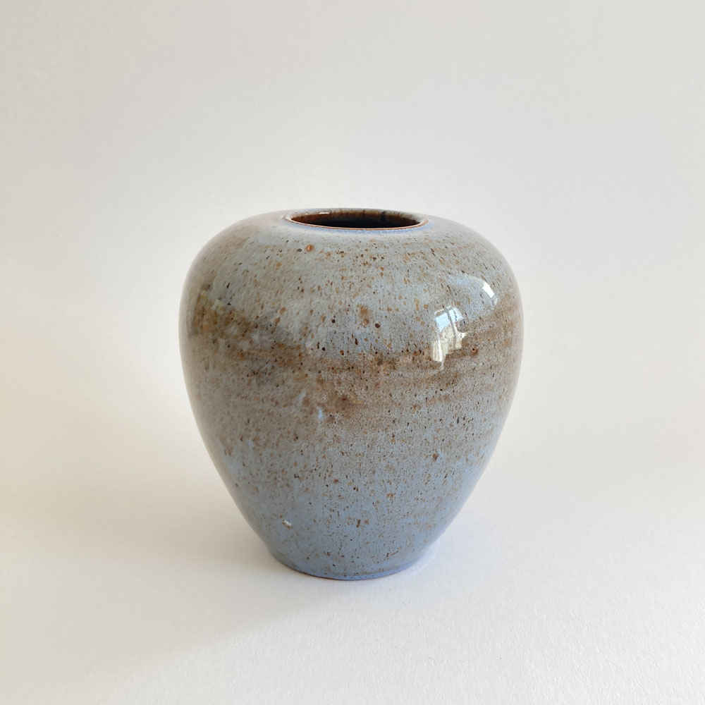 Walter GEBAUER (* 1907, † 1989) - Vase en céramique bleu clair - poterie d'atelier – Image 3