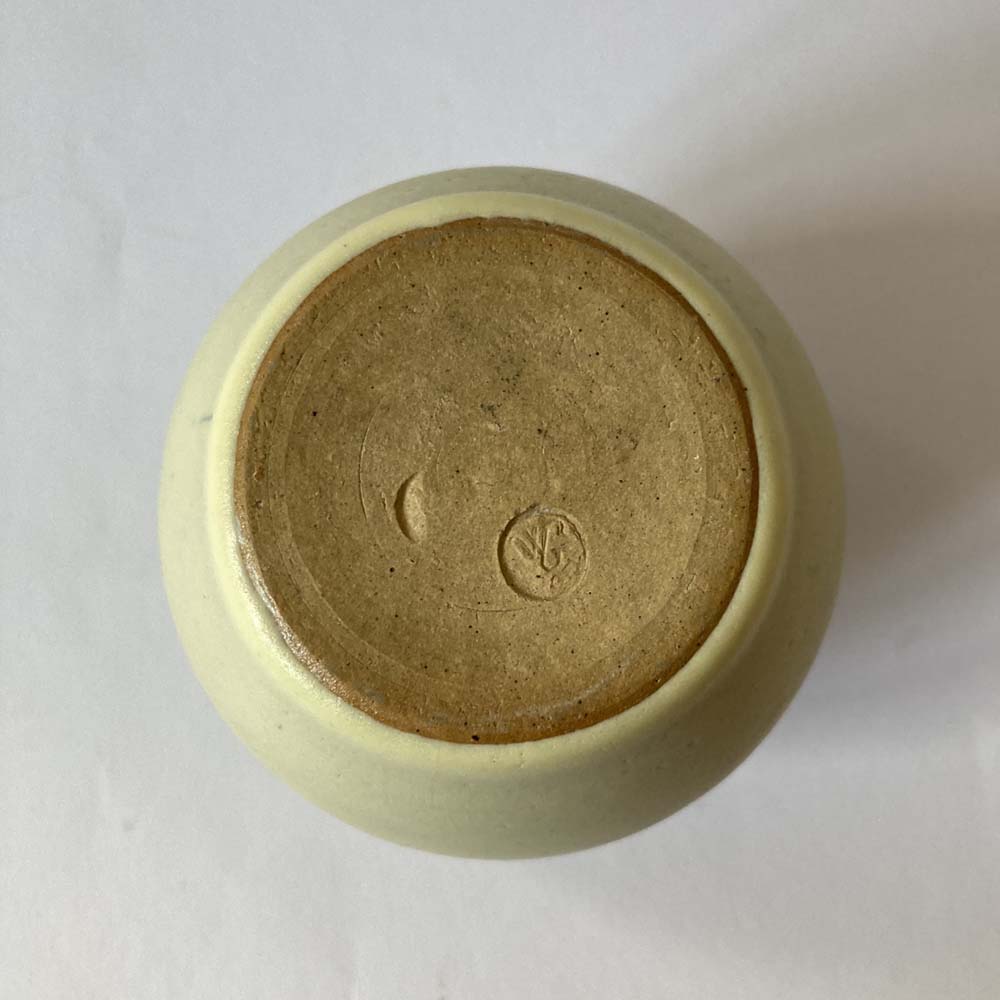 Walter GEBAUER (* 1907, † 1989) – Vaso giallo con smalto opaco - studio ceramica - immagine 5