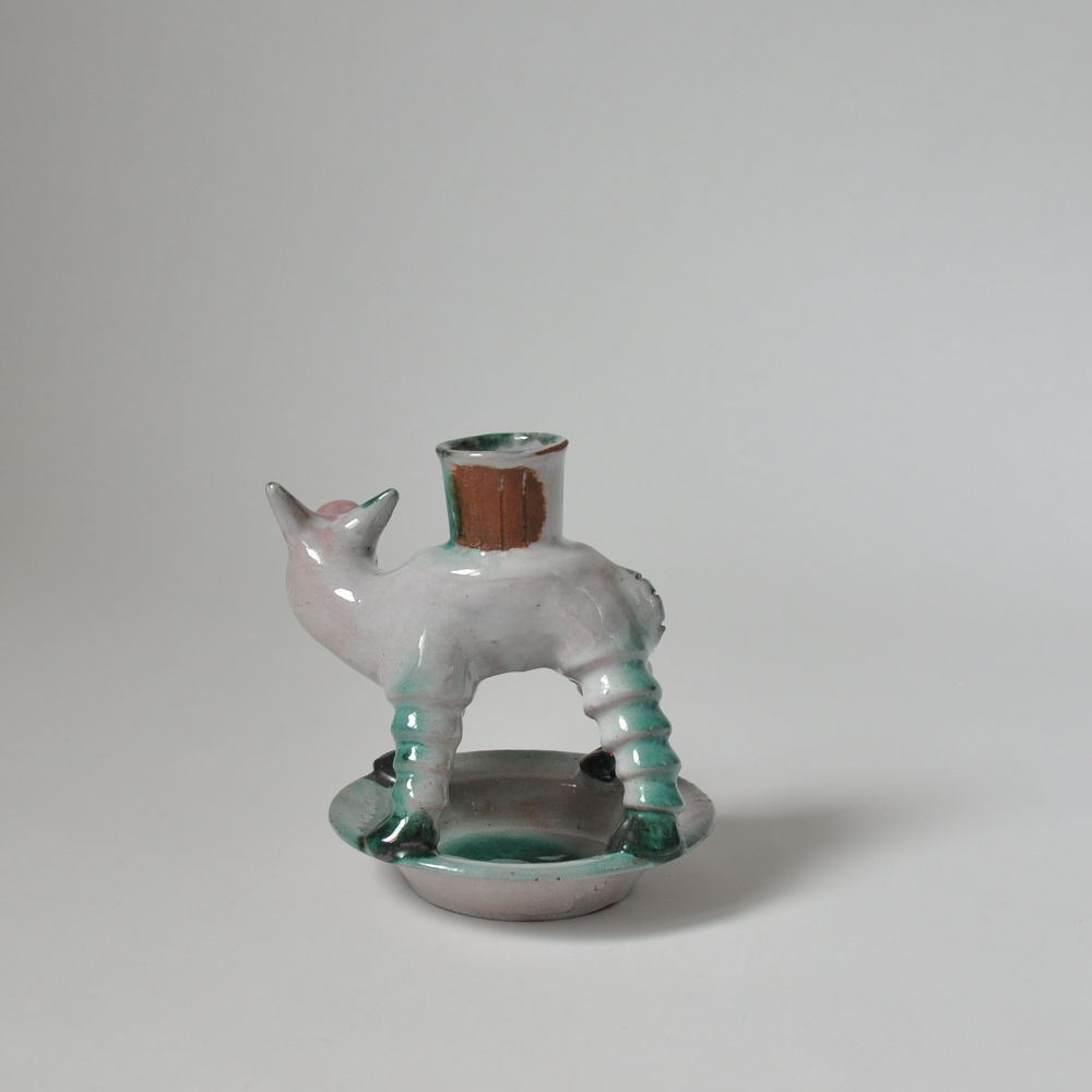 Walter RHAUE (* 1885, † 1959) – Grotesque Being - Match Holder - Studio Pottery - Image 3